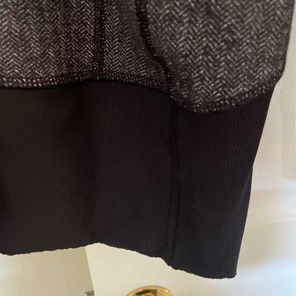 Lululemon Houndstooth and Black Ribbed Hoodie - Picture 2 of 6
